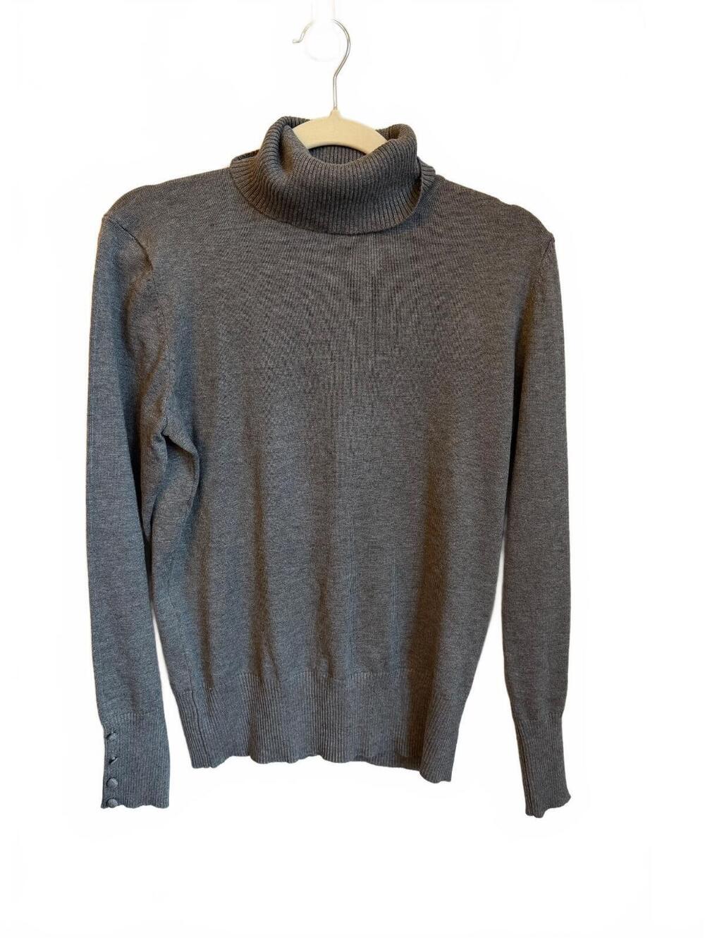 NWT Cupio Grey Turtleneck Sweater Women Medium Cozy Fall Layer Capsule Wardrobe